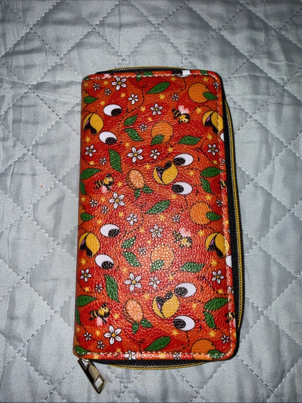 Orange Bird Zip Wallet